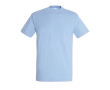 Katoenen unisex T-shirts met logo, 190 g/m2 in de kleur pastel blauw