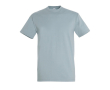 Katoenen unisex T-shirts met logo, 190 g/m2 in de kleur grijsachtig blauw