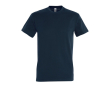 Katoenen unisex T-shirts met logo, 190 g/m2 in de kleur petrol blauw