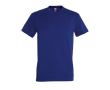 Katoenen unisex T-shirts met logo, 190 g/m2 in de kleur ultramarijn blauw