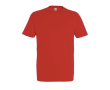 Katoenen unisex T-shirts met logo, 190 g/m2 in de kleur onverzadigd rood