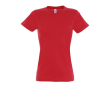 Gepersonaliseerde dames T-shirts, 190 g/m2 in de kleur rood
