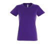 Gepersonaliseerde dames T-shirts, 190 g/m2 in de kleur paars