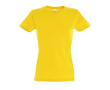 Gepersonaliseerde dames T-shirts, 190 g/m2 in de kleur donkergeel