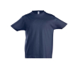 Katoenen kinder T-shirt met logo, 190 g/m2 in de kleur marineblauw