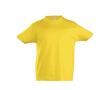 Katoenen kinder T-shirt met logo, 190 g/m2 in de kleur donkergeel