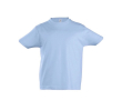 Katoenen kinder T-shirt met logo, 190 g/m2 in de kleur pastel blauw