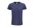 Bedrukt shirt van biologisch katoen, 140 g/m2 in de kleur marineblauw