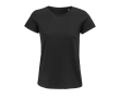 Katoenen bedrukte dames T-shirts, 150 g/m2 in de kleur zwart