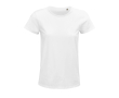Katoenen bedrukte dames T-shirts, 150 g/m2 in de kleur wit