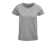 Katoenen bedrukte dames T-shirts, 150 g/m2 in de kleur gemarmerd grijs