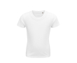Kinder-T-shirts met ronde hals, 175 g/m2 in de kleur wit
