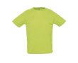 Sportief ademend T-shirt met logo in de kleur lichtgroen