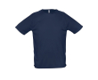 Sportief ademend T-shirt met logo in de kleur marineblauw