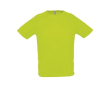 Sportief ademend T-shirt met logo in de kleur groen