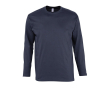 Bedrukt shirt met lange mouwen, 150 g/m2 in de kleur donkerblauw
