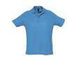 Katoenen poloshirts met opdruk, 170 g/m2 in de kleur cyaan blauw