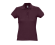 Bedrukt poloshirt voor vrouwen, 170 g/m2 in de kleur granaat
