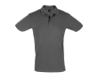 Katoenen poloshirt met logo, 180 g/m2 in de kleur donkergrijs