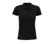 Bedrukt poloshirt van biologisch katoen, 170 g/m2 in de kleur zwart