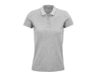 Bedrukt poloshirt van biologisch katoen, 170 g/m2 in de kleur grijs