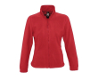 Fleece dames vest met bedrijfslogo, 300 g/m2 in de kleur rood