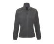 Fleece dames vest met bedrijfslogo, 300 g/m2 in de kleur gemarmerd grijs