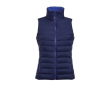 Dames bodywarmer met logo, 180 g/m2 in de kleur donkerblauw