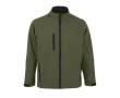 Softshell jas als relatiegeschenk, 340 g/m2 in de kleur miliair groen