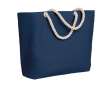 Strandtassen met handvatten van touw in de kleur blauw