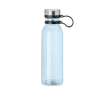 Grote RPET fles met logo in de kleur lichtblauw