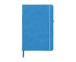 Notitieboekje met logo en binnenvak in de kleur blauw