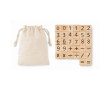 Houten telspel voor merkpromotie kleur beige