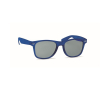 Klassieke zonnebril met logo en gerecycled montuur kleur blauw