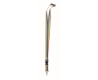 Regenboog keycord met logo kleur meerkleurig