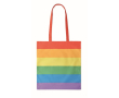 Regenboog boodschappentas met logo, 200 g/m2 kleur meerkleurig