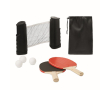 Pingpong spel met logo en oprolbaar net kleur zwart