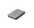 Draadloze RPET powerbank met logo kleur grijs