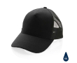 Duurzame truckercap pet met logo kleur zwart
