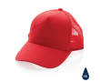 Duurzame truckercap pet met logo kleur rood