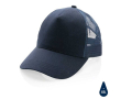 Duurzame truckercap pet met logo kleur marineblauw