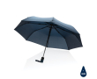 Kleine stormparaplu met logo kleur marineblauw