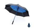 Stormparaplu met logo en kleurdetail kleur blauw