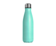 Kleurrijke metalen waterfles met logo kleur groen