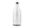 Grote glazen waterfles met logo kleur doorzichtig