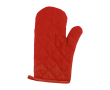Ovenwanten van katoen en polyester kleur rood