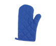 Ovenwanten van katoen en polyester kleur blauw