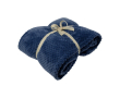 Polyester deken met eigen logo kleur marineblauw
