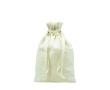 Kleine katoenen tas met trekkoordsluiting kleur beige