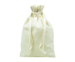 Middelgrote katoenen tasjes met logo kleur beige